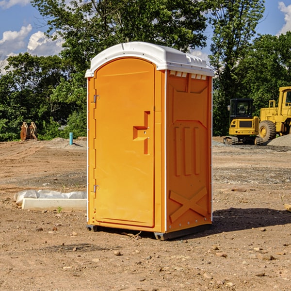 how often are the portable toilets cleaned and serviced during a rental period in Manville RI